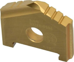 Allied Machine and Engineering - 1-1/8" Diam x 3/16" Thick, Seat Code A, 130° Included Angle Spade Drill Insert - TiN Coated, High Speed Steel, Series A - Benchmark Tooling
