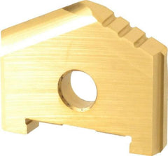 Allied Machine and Engineering - 1-5/32" Diam x 3/16" Thick, Seat Code A, 130° Included Angle Spade Drill Insert - TiN Coated, High Speed Steel, Series A - Benchmark Tooling