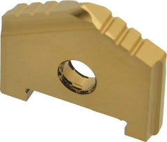 Allied Machine and Engineering - 1-3/16" Diam x 3/16" Thick, Seat Code A, 130° Included Angle Spade Drill Insert - TiN Coated, High Speed Steel, Series A - Benchmark Tooling