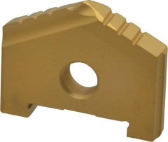 Allied Machine and Engineering - 1-7/32" Diam x 3/16" Thick, Seat Code A, 130° Included Angle Spade Drill Insert - TiN Coated, High Speed Steel, Series A - Benchmark Tooling