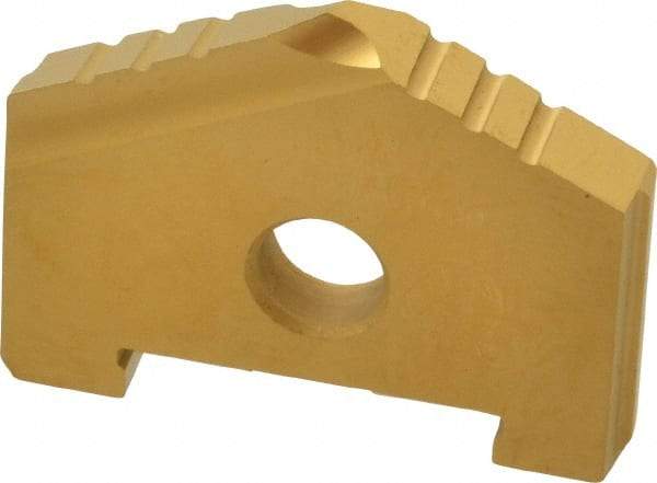 Allied Machine and Engineering - 1-9/32" Diam x 3/16" Thick, Seat Code A, 130° Included Angle Spade Drill Insert - TiN Coated, High Speed Steel, Series A - Benchmark Tooling