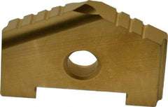 Allied Machine and Engineering - 1-3/8" Diam x 11/16" Thick, Seat Code A, 130° Included Angle Spade Drill Insert - TiN Coated, High Speed Steel, Series A - Benchmark Tooling
