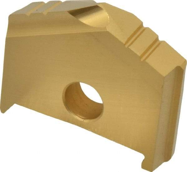 Allied Machine and Engineering - 1-3/8" Diam x 9/32" Thick, Seat Code B, 130° Included Angle Spade Drill Insert - TiN Coated, High Speed Steel, Series B - Benchmark Tooling