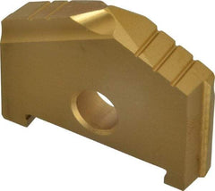 Allied Machine and Engineering - 1-1/2" Diam x 9/32" Thick, Seat Code B, 130° Included Angle Spade Drill Insert - TiN Coated, High Speed Steel, Series B - Benchmark Tooling