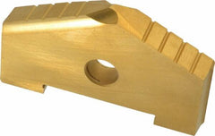 Allied Machine and Engineering - 2-9/32" Diam x 5/16" Thick, Seat Code C, 130° Included Angle Spade Drill Insert - TiN Coated, High Speed Steel, Series C - Benchmark Tooling