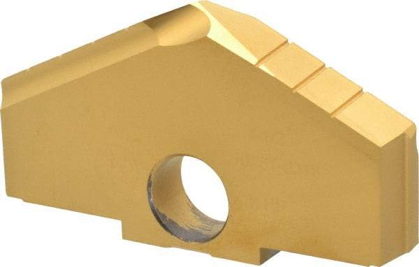 Allied Machine and Engineering - 3-1/2" Diam x 1/2" Thick, Seat Code F, 130° Included Angle Spade Drill Insert - TiN Coated, High Speed Steel, Series F - Benchmark Tooling