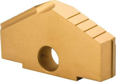 Allied Machine and Engineering - 4-1/4" Diam x 11/16" Thick, Seat Code H, 130° Included Angle Spade Drill Insert - TiN Coated, High Speed Steel, Series H - Benchmark Tooling