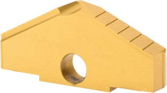 Allied Machine and Engineering - 5" Diam x 11/16" Thick, Seat Code H, 130° Included Angle Spade Drill Insert - TiN Coated, High Speed Steel, Series H - Benchmark Tooling