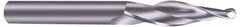 Onsrud - 1/4" Cutting Diam x 2" Length of Cut, 2 Flute, Upcut Spiral Router Bit - Uncoated, Right Hand Cut, Solid Carbide, 4" OAL x 1/2" Shank Diam, Ball End Taper - Benchmark Tooling