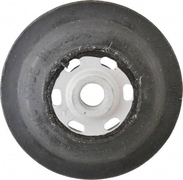 Made in USA - 4-1/2" Diam Disc Backing Smooth Backing Pad - 5/8" Shank Diam, Medium Density, 11,000 RPM - Benchmark Tooling