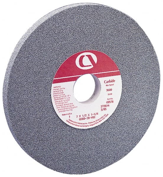 Grier Abrasives - 7" Diam x 1-1/4" Hole x 1/2" Thick, I Hardness, 120 Grit Surface Grinding Wheel - Benchmark Tooling