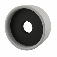 Grier Abrasives - 5" Diam, 1-1/4" Hole Size, 1-1/2" Overall Thickness, 46 Grit, Type 6 Tool & Cutter Grinding Wheel - Coarse Grade, Aluminum Oxide, K Hardness, Vitrified Bond, 4,966 RPM - Benchmark Tooling