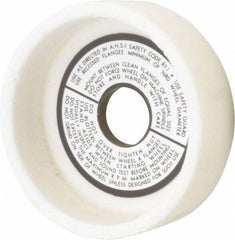 Grier Abrasives - 5" Diam, 1-1/4" Hole Size, 1-1/2" Overall Thickness, 60 Grit, Type 6 Tool & Cutter Grinding Wheel - Medium Grade, Aluminum Oxide, K Hardness, Vitrified Bond, 4,966 RPM - Benchmark Tooling