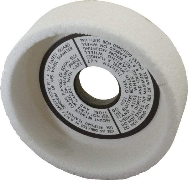 Grier Abrasives - 5" Diam, 1-1/4" Hole Size, 1-1/2" Overall Thickness, 46 Grit, Type 6 Tool & Cutter Grinding Wheel - Coarse Grade, Aluminum Oxide, I Hardness, Vitrified Bond, 4,966 RPM - Benchmark Tooling