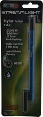 Streamlight - White LED Bulb, Mini Flashlight - Blue Aluminum Body, 3 AAAA Alkaline Batteries Included - Benchmark Tooling