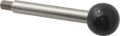 Gibraltar - M6x1 Stem, 0.78" Knob Diam, 0.32" Shaft Diam, Type A Gear Lever Arm with Ball Knob - 0.35" Thread Length, 2.7" Handle Length, Stainless Steel Shaft, Phenolic Knob - Benchmark Tooling
