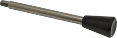 Gibraltar - 5/16-18 Stem, 0.98" Knob Diam, 5/16" Shaft Diam, Type C Gear Lever with Taper End - 0.51" Thread Length, 5.43" Handle Length, Stainless Steel Shaft, Phenolic Knob - Benchmark Tooling
