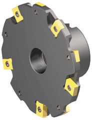 Kennametal - Shell Mount Connection, 1/4" Cutting Width, 0.942" Depth of Cut, 4" Cutter Diam, 1" Hole Diam, 10 Tooth Indexable Slotting Cutter - 90° LN Toolholder, LNE 1240... Insert - Benchmark Tooling