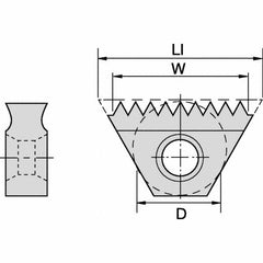Kennametal - 32 TPI, Internal Thread, UN Standard, STN KC635M Grade Thread Mill Insert - Carbide, TiAlN Coating - Benchmark Tooling