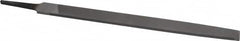 Nicholson - 12" Long, Second Cut, Mill American-Pattern File - Single Cut, 7/32" Overall Thickness, Tang - Benchmark Tooling