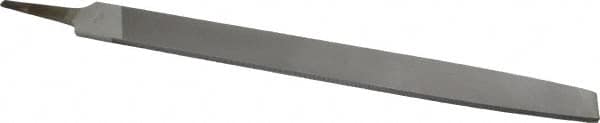 Nicholson - 14" Long, Smooth Cut, Mill American-Pattern File - Single Cut, 1/4" Overall Thickness, Tang - Benchmark Tooling