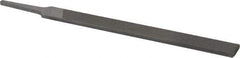 Nicholson - 8" Long, Second Cut, Flat American-Pattern File - Double Cut, 13/64" Overall Thickness, Tang - Benchmark Tooling