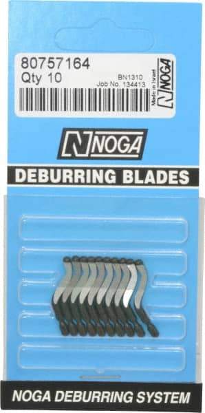 Noga - N1 Right-Handed Cobalt Deburring Swivel Blade - Use on Cross Hole, Hole Edge & Straight Edge Surfaces - Benchmark Tooling