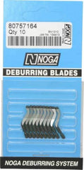 Noga - N1 Right-Handed Cobalt Deburring Swivel Blade - Use on Cross Hole, Hole Edge & Straight Edge Surfaces - Benchmark Tooling