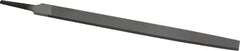 Nicholson - 12" Long, Second Cut, Flat American-Pattern File - Double Cut, 9/32" Overall Thickness, Tang - Benchmark Tooling