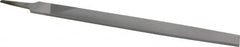 Nicholson - 14" Long, Smooth Cut, Flat American-Pattern File - Double Cut, 7/32" Overall Thickness, Tang - Benchmark Tooling