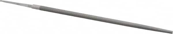 Nicholson - 10" Long, Smooth Cut, Round American-Pattern File - Single Cut, Tang - Benchmark Tooling