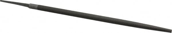 Nicholson - 12" Long, Second Cut, Round American-Pattern File - Single Cut, Tang - Benchmark Tooling