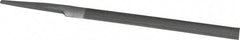 Nicholson - 4" Long, Second Cut, Half Round American-Pattern File - Single, Double Cut, 9/64" Overall Thickness, Tang - Benchmark Tooling