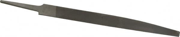 Nicholson - 6" Long, Smooth Cut, Knife American-Pattern File - Double Cut, 5/32" Overall Thickness, Tang - Benchmark Tooling