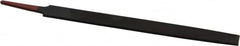 Simonds File - 8" Long, Smooth Cut, Flat American-Pattern File - Double Cut, 7/32" Overall Thickness, Tang - Benchmark Tooling