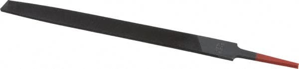 Simonds File - 10" Long, Smooth Cut, Flat American-Pattern File - Double Cut, 1/4" Overall Thickness, Tang - Benchmark Tooling