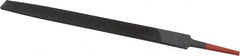 Simonds File - 10" Long, Smooth Cut, Flat American-Pattern File - Double Cut, 1/4" Overall Thickness, Tang - Benchmark Tooling