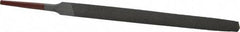 Simonds File - 6" Long, Bastard Cut, Triangle American-Pattern File - Double Cut, 15/32" Overall Thickness, Tang - Benchmark Tooling