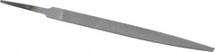 Nicholson - 6" Long, Smooth Cut, Warding American-Pattern File - Double Cut, 5/64" Overall Thickness, Tang - Benchmark Tooling