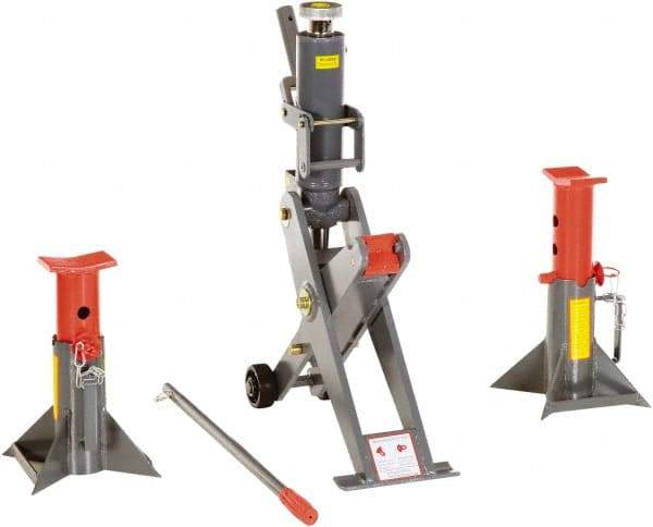 Vestil - 4 Ton Capacity Fork Lift Jack - 2-1/4" to 16" High, 8" Long x 8" Wide Base - Benchmark Tooling