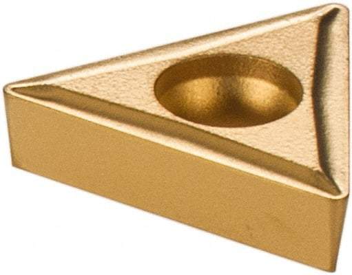 Parlec - TCMT111615 P Grade TT Carbide Boring Insert - TiN/TiC/TiN Finish, 60° Triangle, 7° Relief Angle, 1/4" Inscr Circle, 0.094" Thick, 0.016" Corner Radius - Benchmark Tooling