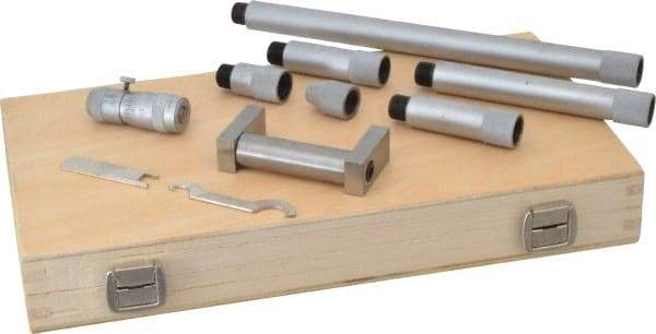 SPI - 2 to 20 Inch Range, Carbide Mechanical Inside Tubular Micrometer - 0.001 Inch Graduation, 0.0001 Inch Accuracy - Benchmark Tooling