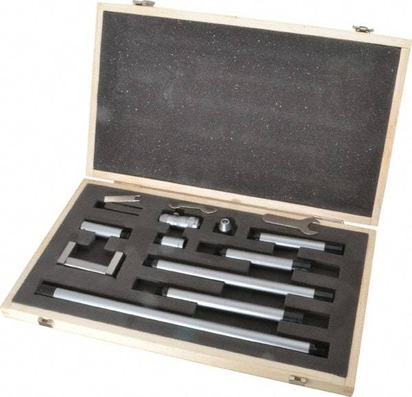 SPI - 2 to 40 Inch Range, Carbide Mechanical Inside Tubular Micrometer - 0.001 Inch Graduation, 0.0001 Inch Accuracy - Benchmark Tooling