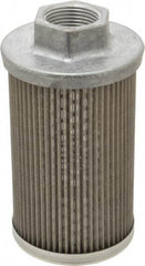 Flow Ezy Filters - 60 Mesh, 38 LPM, 10 GPM, 3.3" Diam, Female Suction Strainer without Bypass - 1 Port NPT, 5.8" Long - Benchmark Tooling