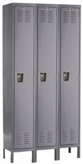 Hallowell - 3 Door, 1 Tier, Ready-Built Wardrobe & Box Lockers - Benchmark Tooling