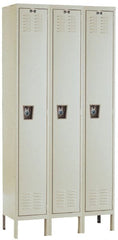 Hallowell - 3 Door, 1 Tier, Ready-Built Wardrobe & Box Lockers - Benchmark Tooling