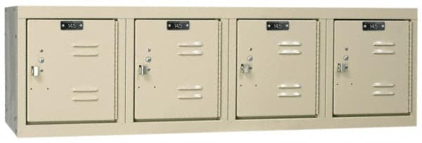 Hallowell - 4 Door, 4 Horizontal Tier, Premium Box Lockers - Benchmark Tooling