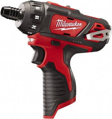 Milwaukee Tool - 12 Volts, Lithium-Ion Battery, Pistol Grip Cordless Screwdriver - 2 Speeds, 400 and 1,500 RPM, 275 Inch/Lbs. Torque - Benchmark Tooling