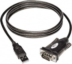 Tripp-Lite - 5' Long, USB A (Male); DB9 (Male) Computer Cable - Black, Male - Benchmark Tooling