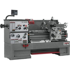 Jet - 16" Swing, 40" Between Centers, 230 Volt, Triple Phase Engine Lathe - 7MT Taper, 7-1/2 hp, 25 to 1,800 RPM, 3-1/8" Bore Diam, 40" Deep x 48" High x 97-1/2" Long - Benchmark Tooling